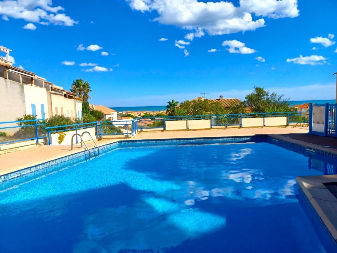 Plain-Pied Jardin 6 Personnes Clim Vue Mer Parking Wifi Terrasse Piscine Dans La Residence Saint-Pierre-la-Mer  Exteriér fotografie