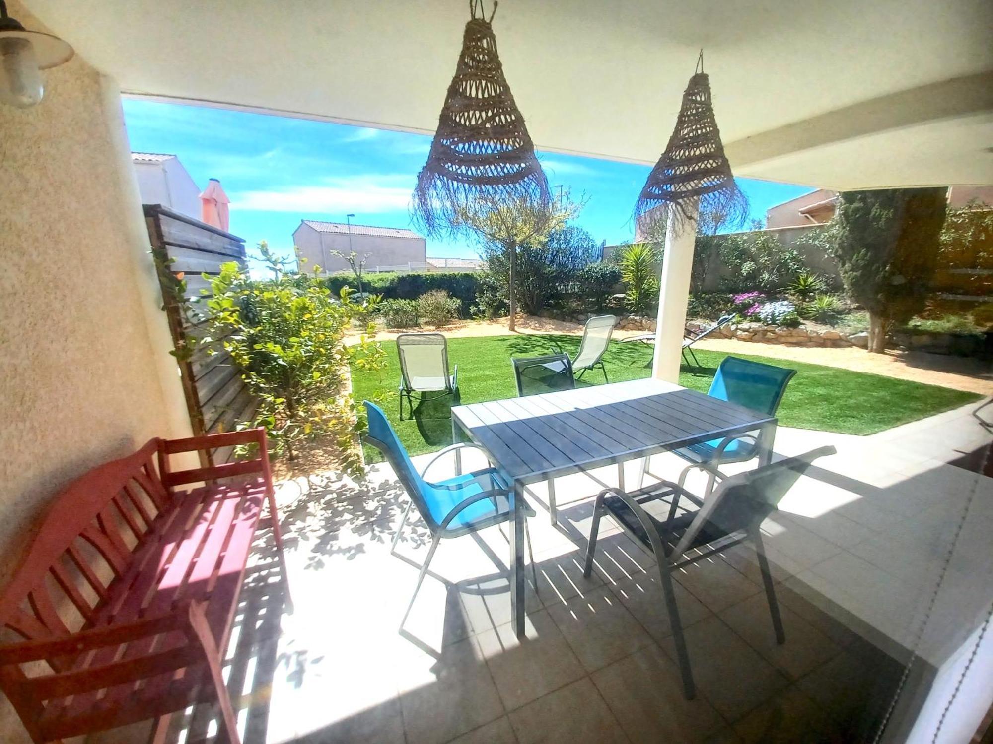 Plain-Pied Jardin 6 Personnes Clim Vue Mer Parking Wifi Terrasse Piscine Dans La Residence Saint-Pierre-la-Mer  Exteriér fotografie