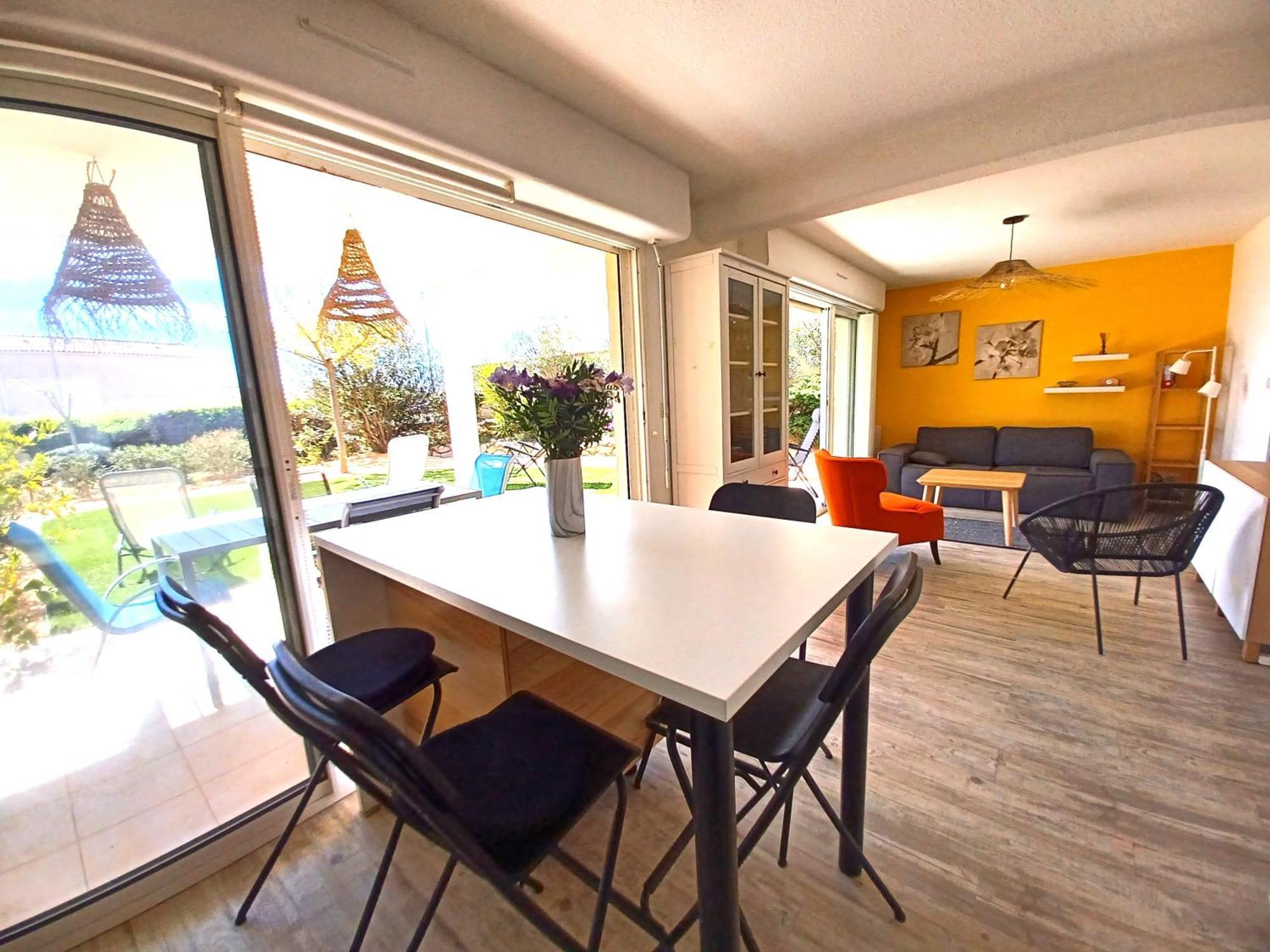 Plain-Pied Jardin 6 Personnes Clim Vue Mer Parking Wifi Terrasse Piscine Dans La Residence Saint-Pierre-la-Mer  Exteriér fotografie