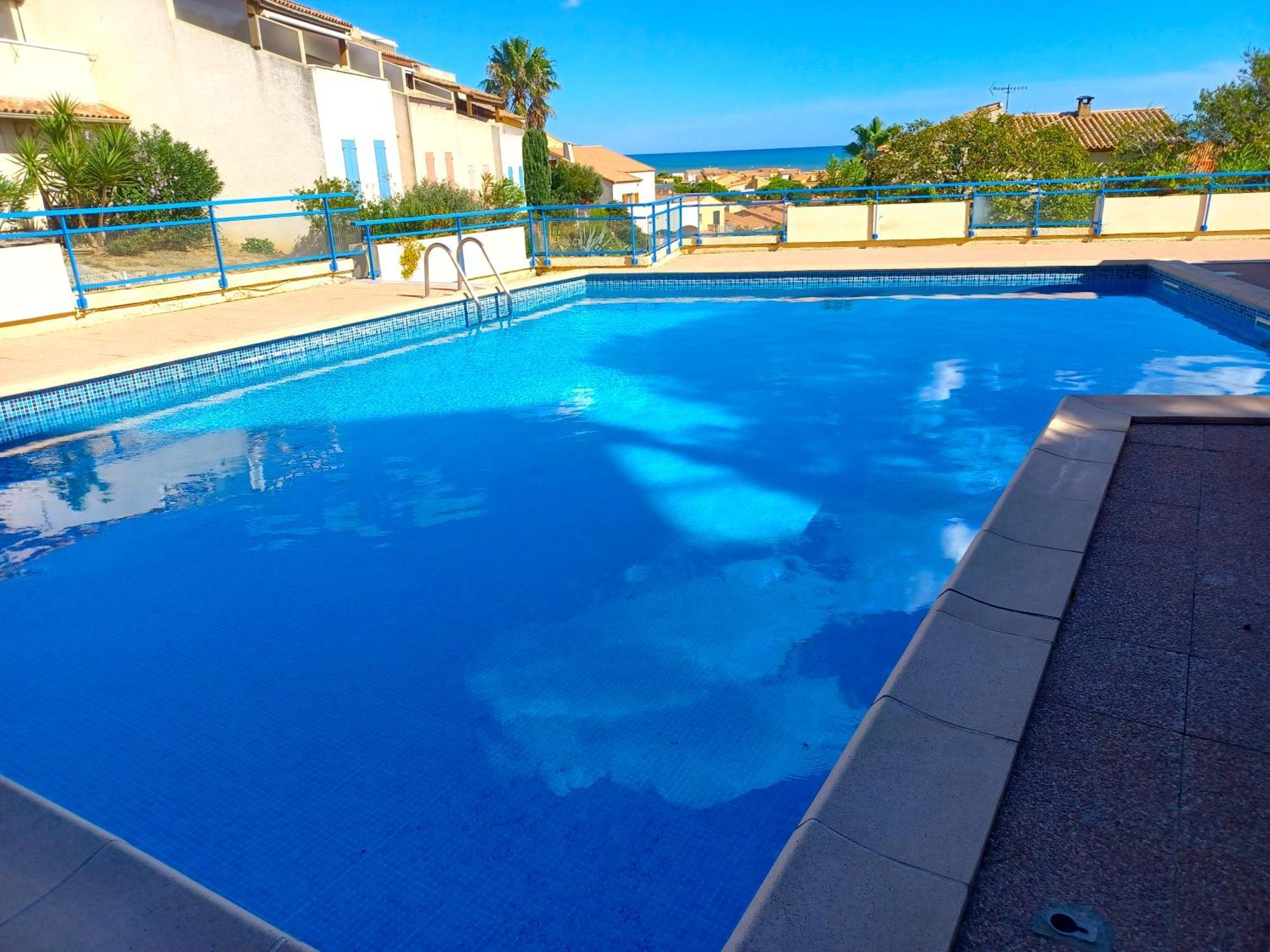 Plain-Pied Jardin 6 Personnes Clim Vue Mer Parking Wifi Terrasse Piscine Dans La Residence Saint-Pierre-la-Mer  Exteriér fotografie