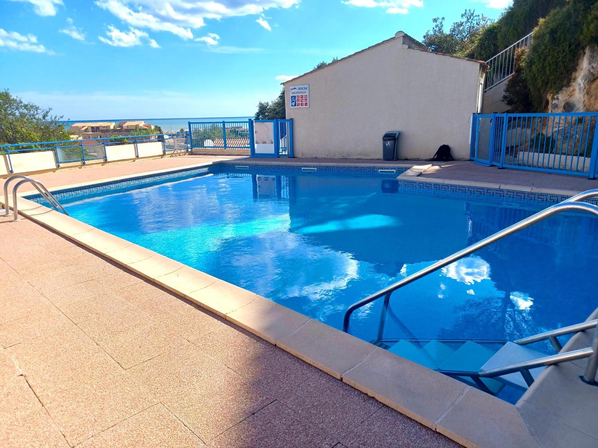 Plain-Pied Jardin 6 Personnes Clim Vue Mer Parking Wifi Terrasse Piscine Dans La Residence Saint-Pierre-la-Mer  Exteriér fotografie