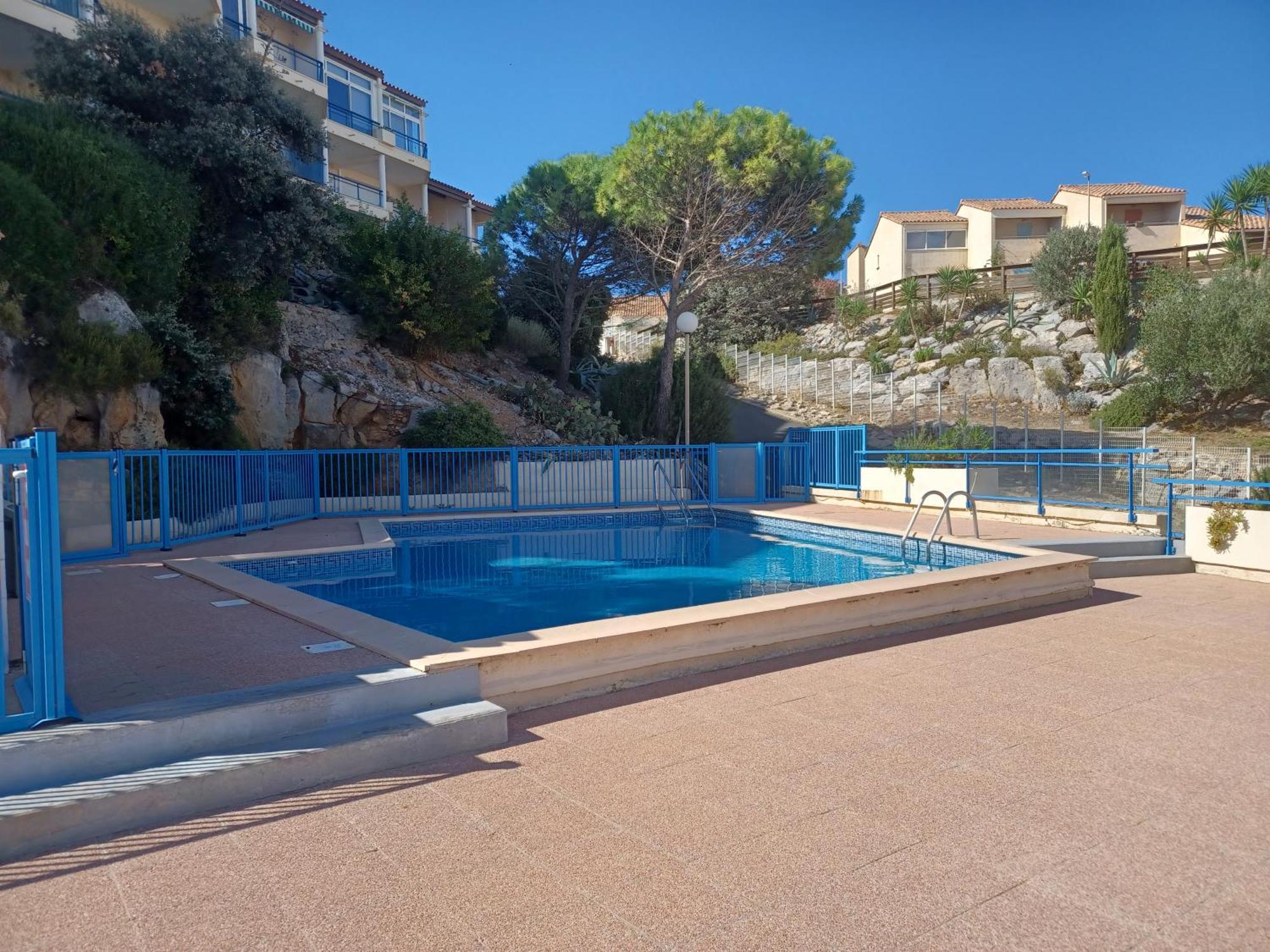 Plain-Pied Jardin 6 Personnes Clim Vue Mer Parking Wifi Terrasse Piscine Dans La Residence Saint-Pierre-la-Mer  Exteriér fotografie