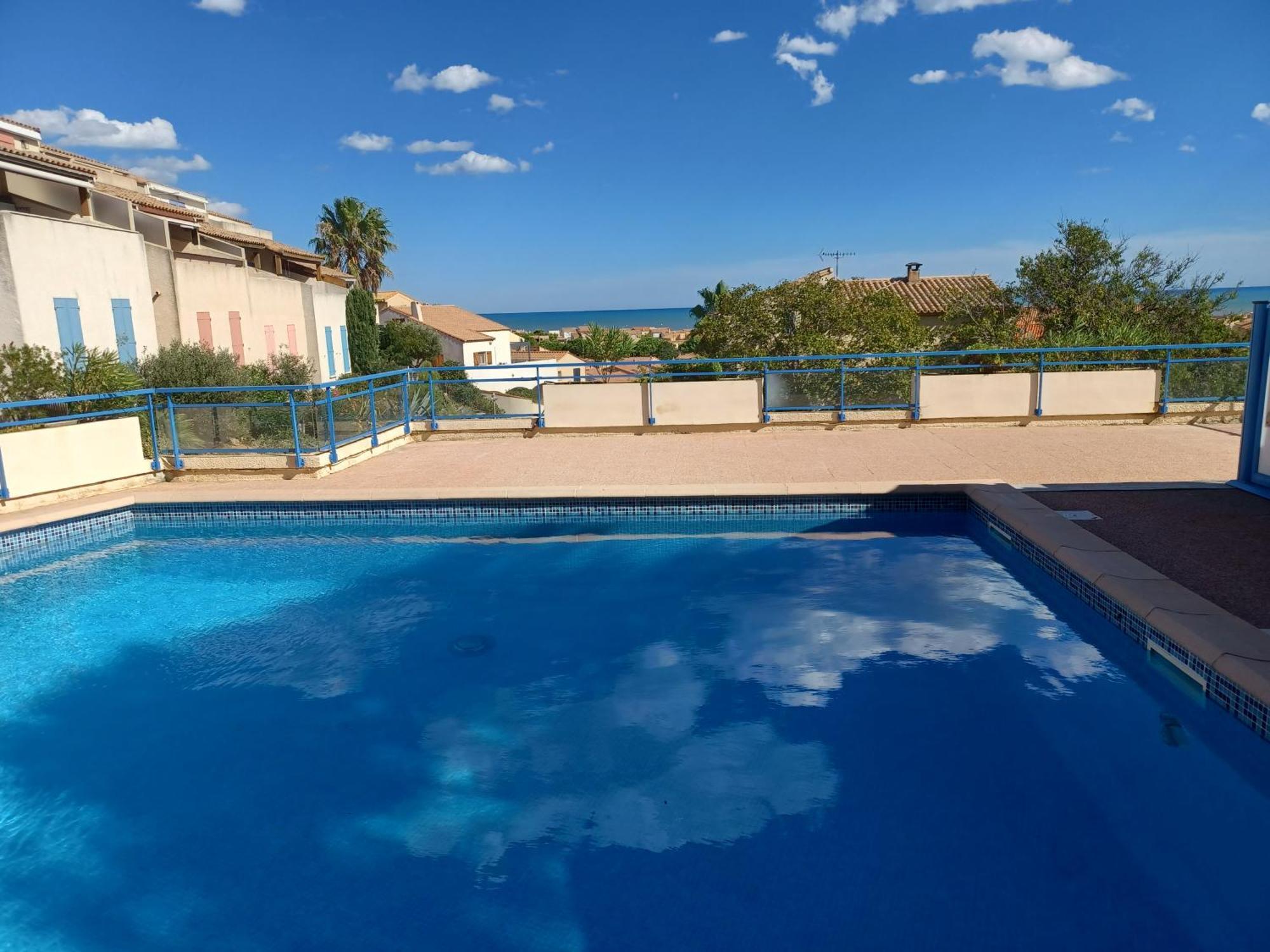 Plain-Pied Jardin 6 Personnes Clim Vue Mer Parking Wifi Terrasse Piscine Dans La Residence Saint-Pierre-la-Mer  Exteriér fotografie